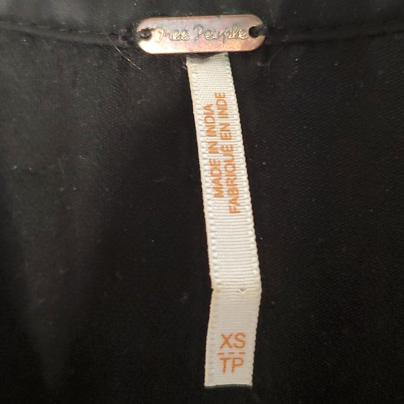 FREE PEOPLE Mia floral Boho Velvet BlacK Dress XS - Picture 9 of 13